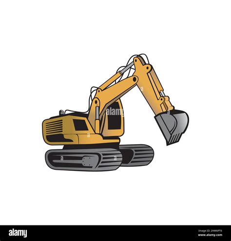 Cartoon excavator design illustration vector eps format , suitable for your design needs, logo ...