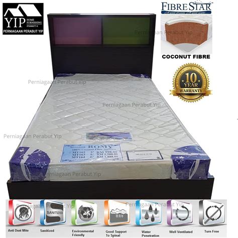 Fibre Star Full Coconut Fibre Single Size Mattress Romy (10 Years ...