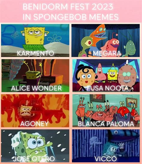 Benidorm Fest 2023 in SpongeBob memes : r/eurovision