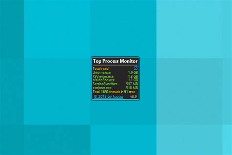 Top Process Monitor Windows 10 Gadget - Win10Gadgets