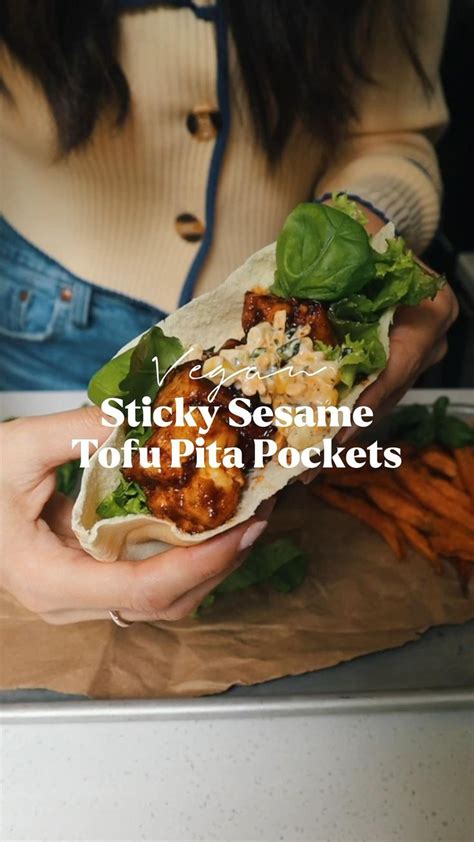 Sticky Sesame Pita Pockets | Vegan recipes, Vegetarian recipes healthy ...