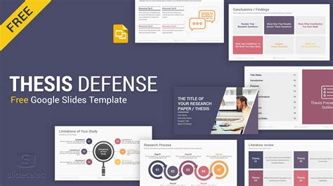 Master's Thesis Defense Free Google Slides Template Design - SlideSalad