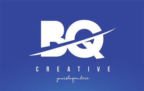 BQ B Q Letter Modern Logo Design White Yellow Background and Swoosh. 6425219 Vector Art at Vecteezy