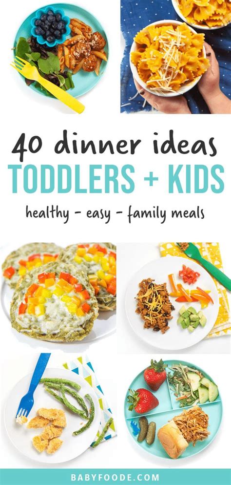 40 Family Dinner Ideas for Kids | Baby Foode | Recipe | Easy family meals, Easy healthy dinners ...