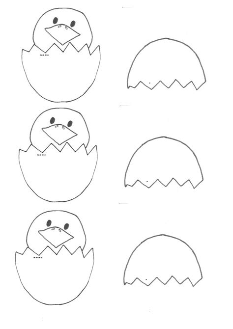 Easter Craft: Hatched Egg Chicky (template) – Be A Fun Mum