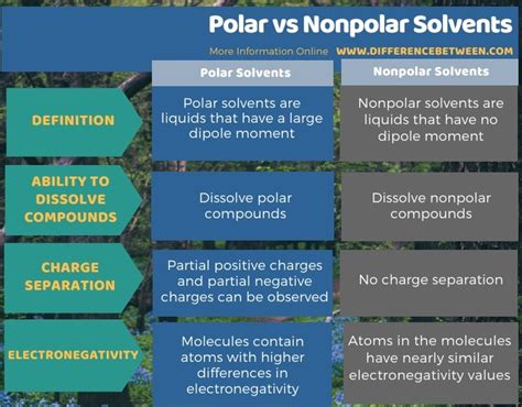 Difference Between Polar and Nonpolar Solvents | Compare the Difference Between Similar Terms