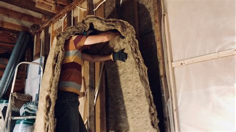 Renovation: sheep wool insulation installation cont. | Timelapse - YouTube