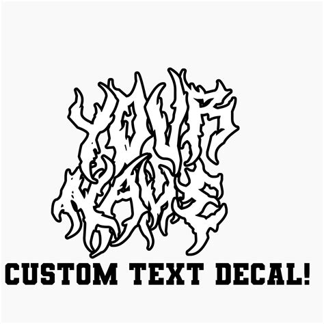 Custom Metal Font Logo Name Vinyl Decal Sticker - Etsy