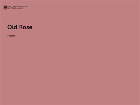 Old Rose color - #C08081 - The Official Register of Color Names