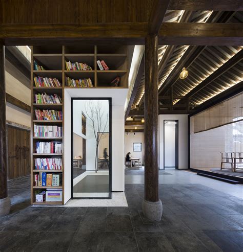 mix architects transforms old chinese country house into library and teahouse