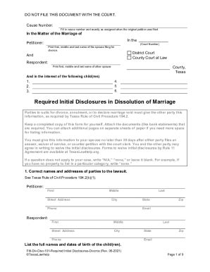 Fillable Online Set D Divorce FormsDivorce without Children (Same ...