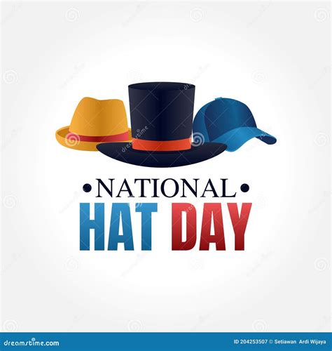 Vector Graphic of National Hat Day Stock Vector - Illustration of ...