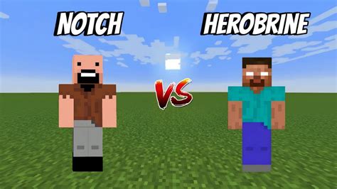 Herobrine vs Notch Fight in Minecraft - YouTube