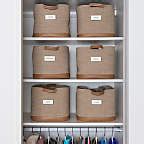 NeatMethod Vegan Sand Brown Leather Rope Storage Bin | Crate & Barrel