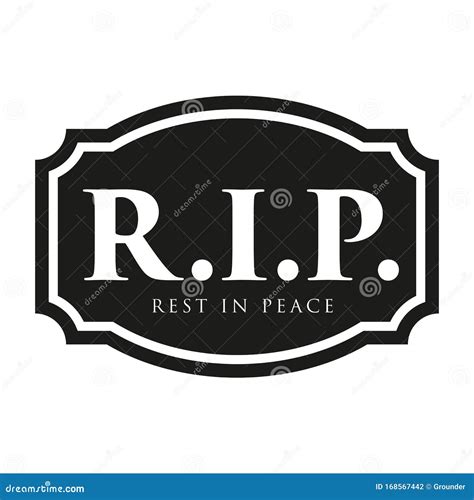 Rest in Peace sign black stock vector. Illustration of rest - 168567442