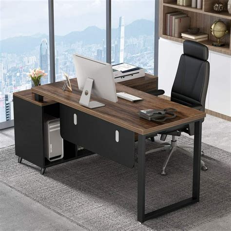 Tribesigns 55 Inch Large Executive Office Desk L-Shaped Computer Desk ...