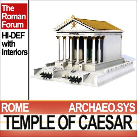 reconstruction temple caesar huelsen 3d 3ds