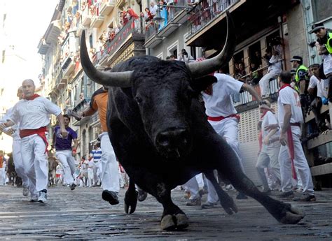 The Running of the Bulls in Pamplona