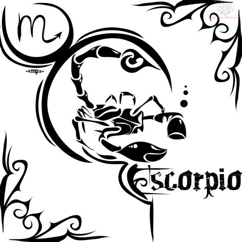 Tribal Zodiac Sign Tattoo Scorpio