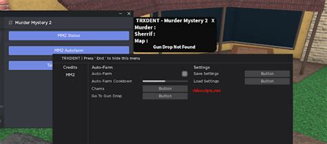 Roblox Script - Murder Mystery 2 | TRXDENT | Auto Farm, Chams & More