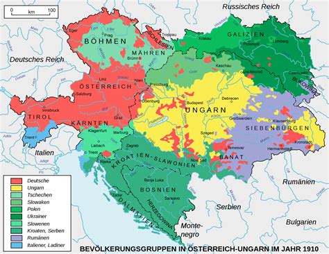 The ethnic groups of Austria-Hungary in 1910 (German) : MapPorn