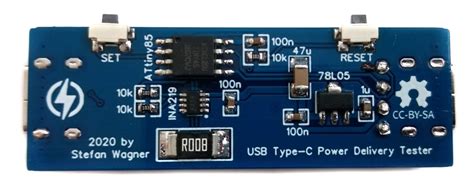 GitHub - wagiminator/ATtiny85-USB-C-Tester: Simple USB-C Power Delivery ...