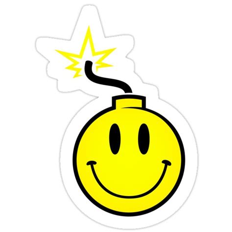 "Smile Bomb" Stickers by ArneyB | Redbubble