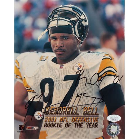 Kendrell Bell Signed Steelers 8x10 Photo Inscribed "R.O.Y. '01" (JSA ...