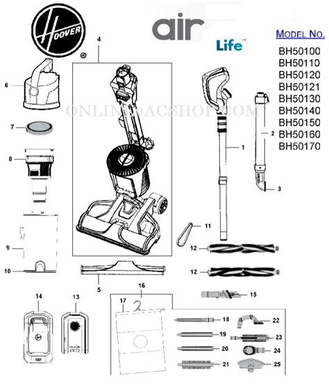 Hoover Air Life 3.0 Parts - OnlineVacshop.com