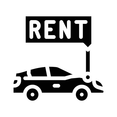 car rental glyph icon vector illustration 17323140 Vector Art at Vecteezy