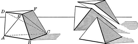 Triangular Pyramid Frustum, vintage illustration. 13482692 Vector Art ...