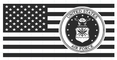 US Air Force Flag American Flag Military Flag Army Svg | Etsy