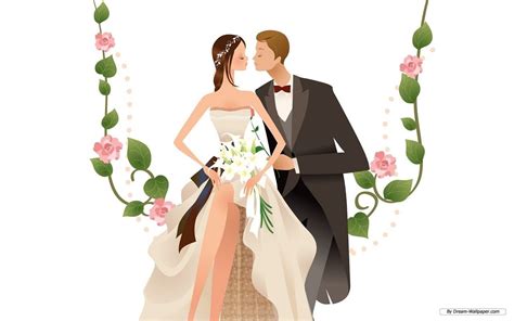 Weddings Wallpaper: Animated Wedding | Wedding vector art, Free wedding ...