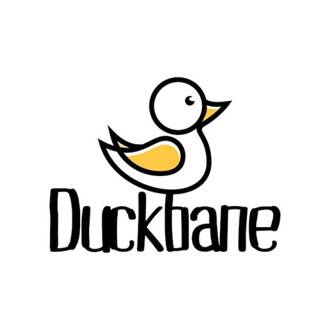 Premium Vector | Duck cute icon logo design