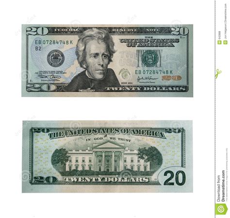 Printable High Resolution 20 Dollar Bill