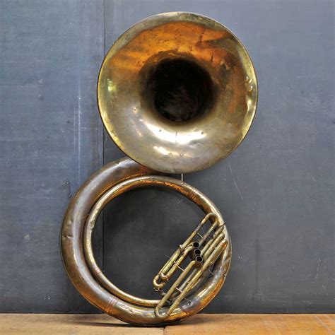 Monumental Brass Marching Band Sousaphone (Tuba, Horn) Sculpture at 1stdibs