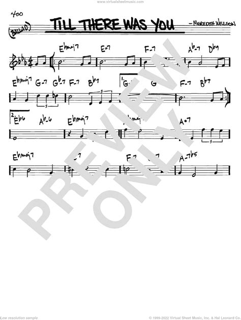 Beatles - Till There Was You sheet music (real book - melody and chords ...