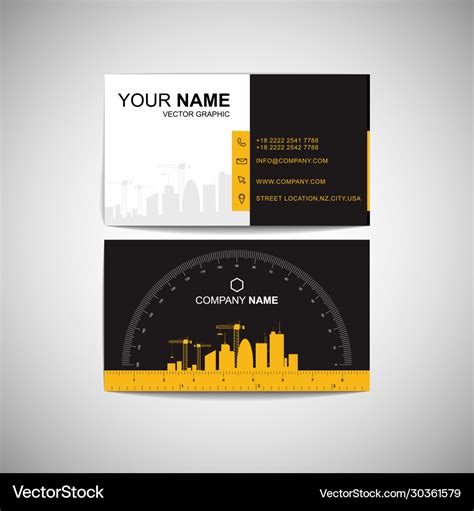 Construction Business Card Templates Download Free - Cardtemplate.my.id