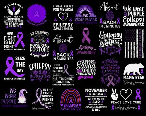 Epilepsy Svg Epilepsy Warrior Svg Epilepsy Ribbon Svg - Etsy