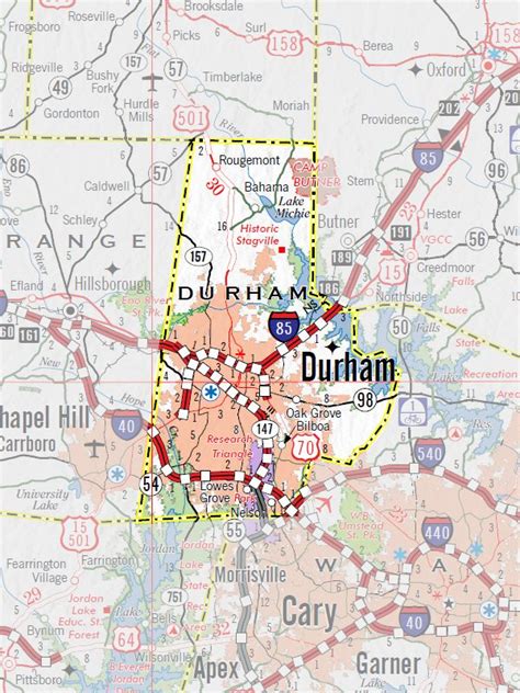 Map of Durham