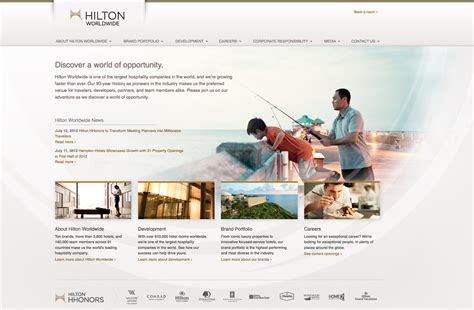 Hilton: corporate website on Behance