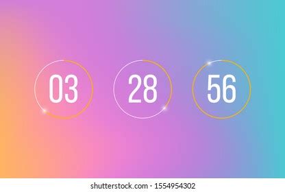 Countdown Clock Timer On Soft Gradient Stock Vector (Royalty Free ...