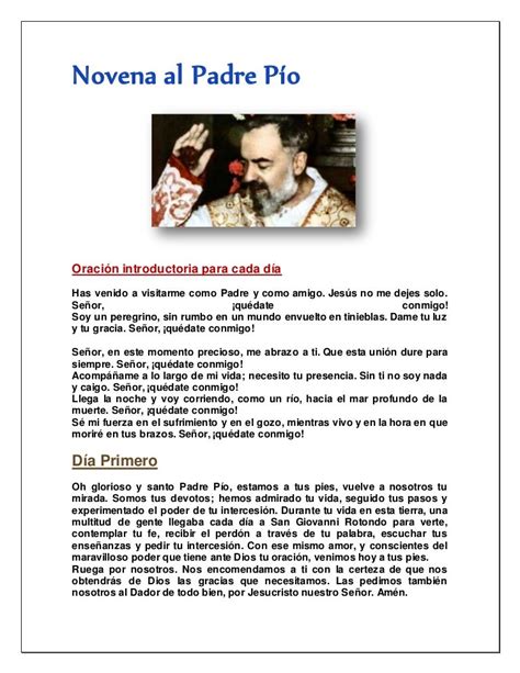 Novena al Padre Pío