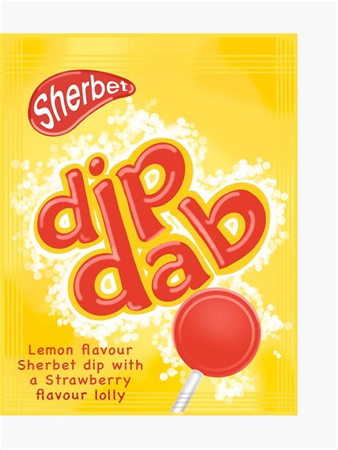 "Sherbet dip dab sweet" Sticker for Sale by simzzuk | Redbubble