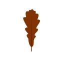 Oak tree brown silhouette vector image | Free SVG