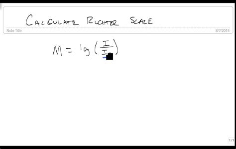 Calculate Richter Scale - YouTube