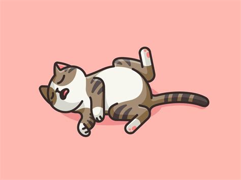 Cat Sleeping | Cat doodle, Cute cat illustration, Cat illustration