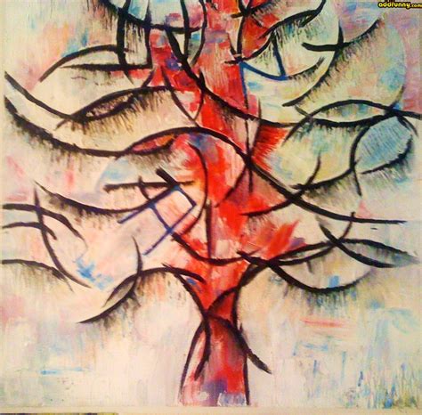 Surreal Art: Piet Mondrian's abstract trees art painting