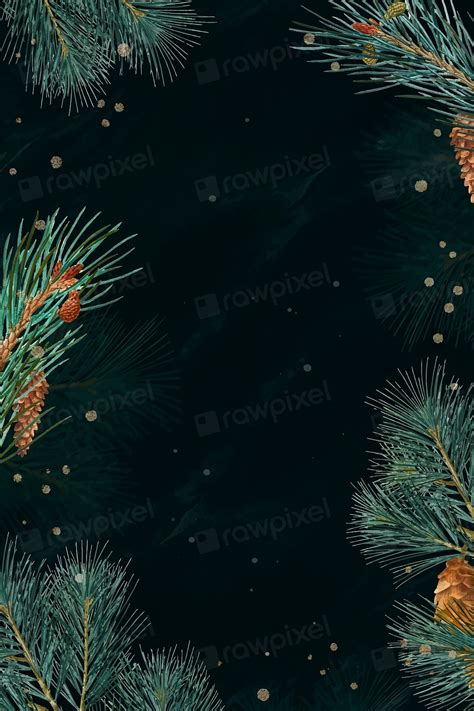 Christmas tree frame black background | Premium Photo - rawpixel