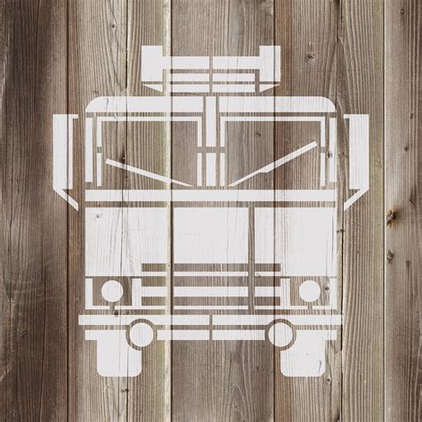 Fire Truck Stencil Reusable Firetruck Stencil Firetruck - Etsy